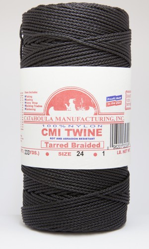 Catahoula 32124 Braided Tarred Nylon Twine #24 235 Lb Test 182 ft 23549 